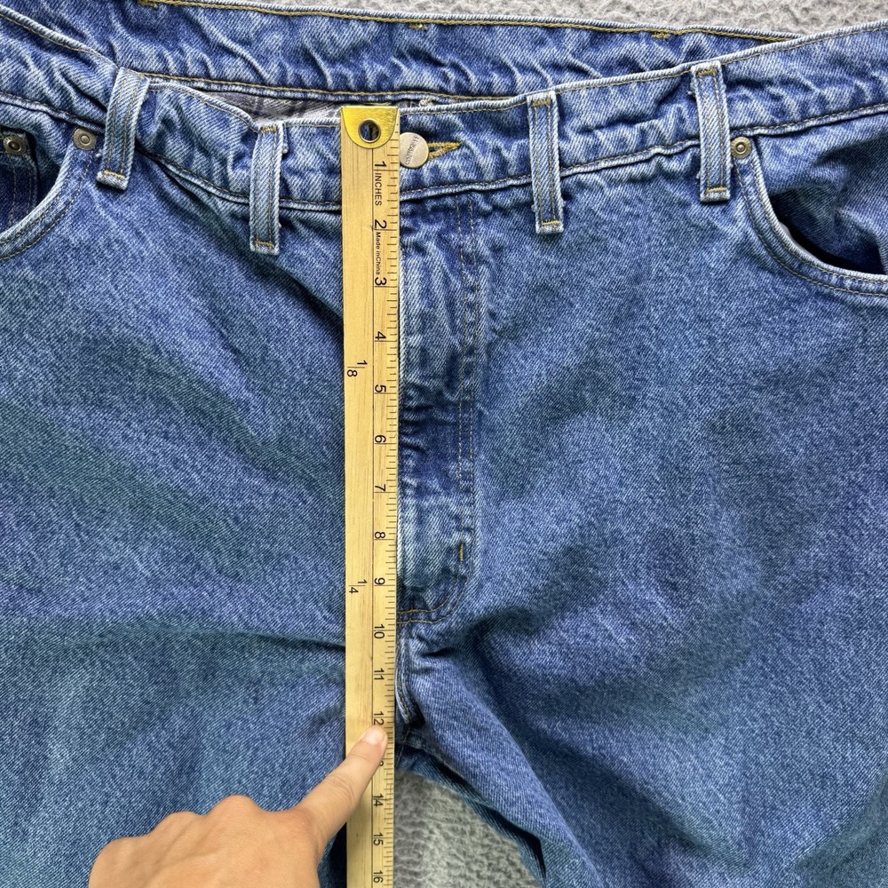 Vintage Carhartt Jeans Mens 42x32 Flannel Lined B21 DST Denim Made in USA Union - Picture 9 of 12
